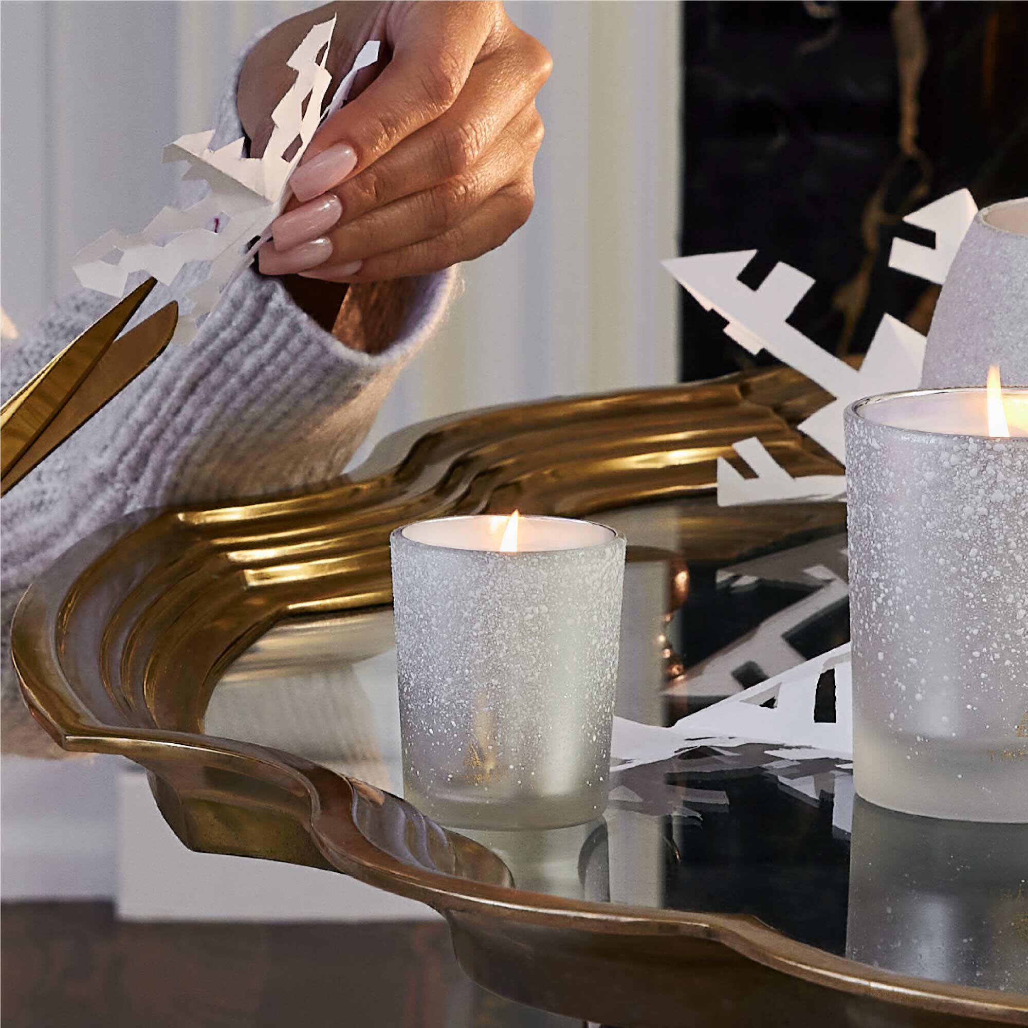 Frasier Fir? Flocked Votive Candle - Image 3