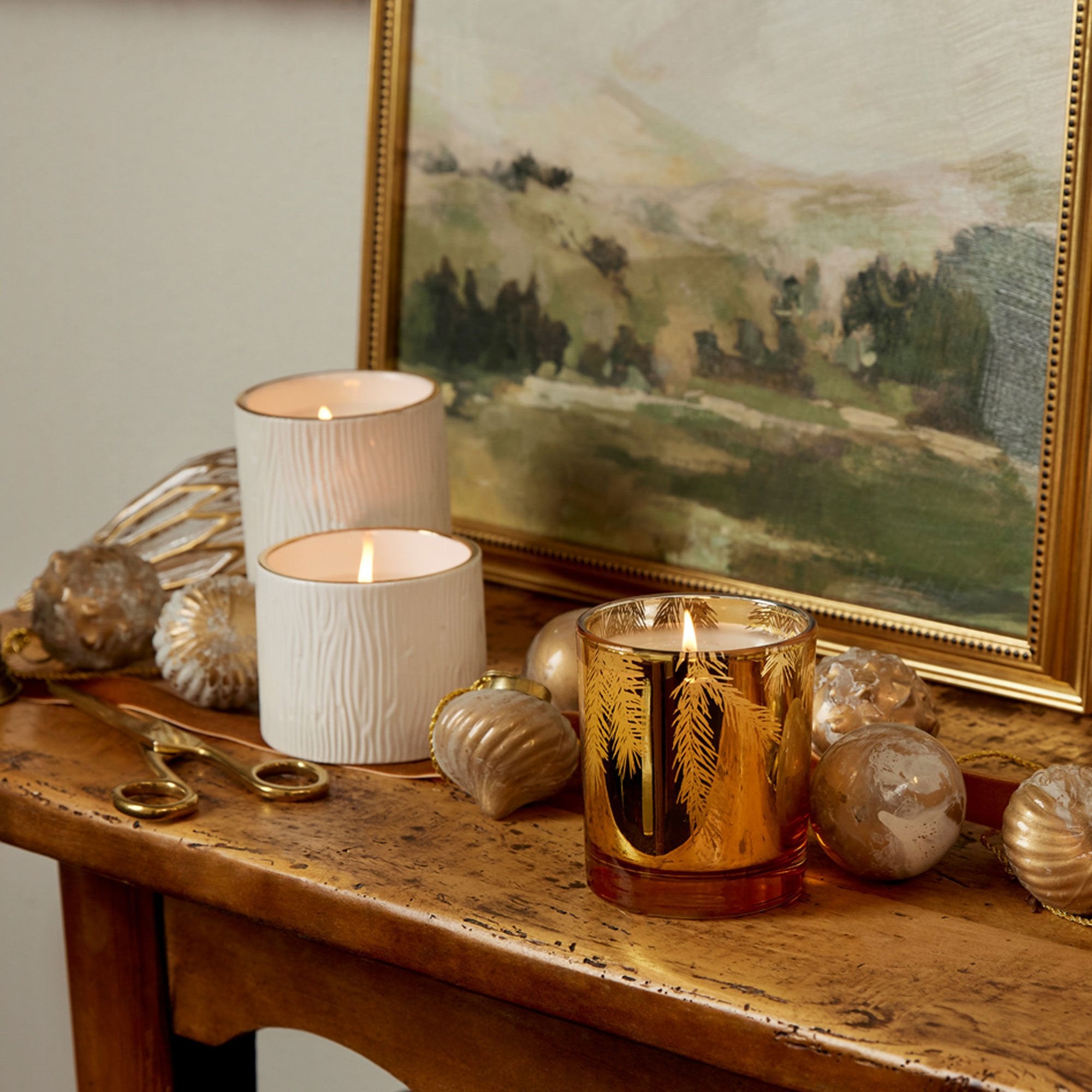 Frasier Fir? Gilded Gold Poured Candle - Image 3