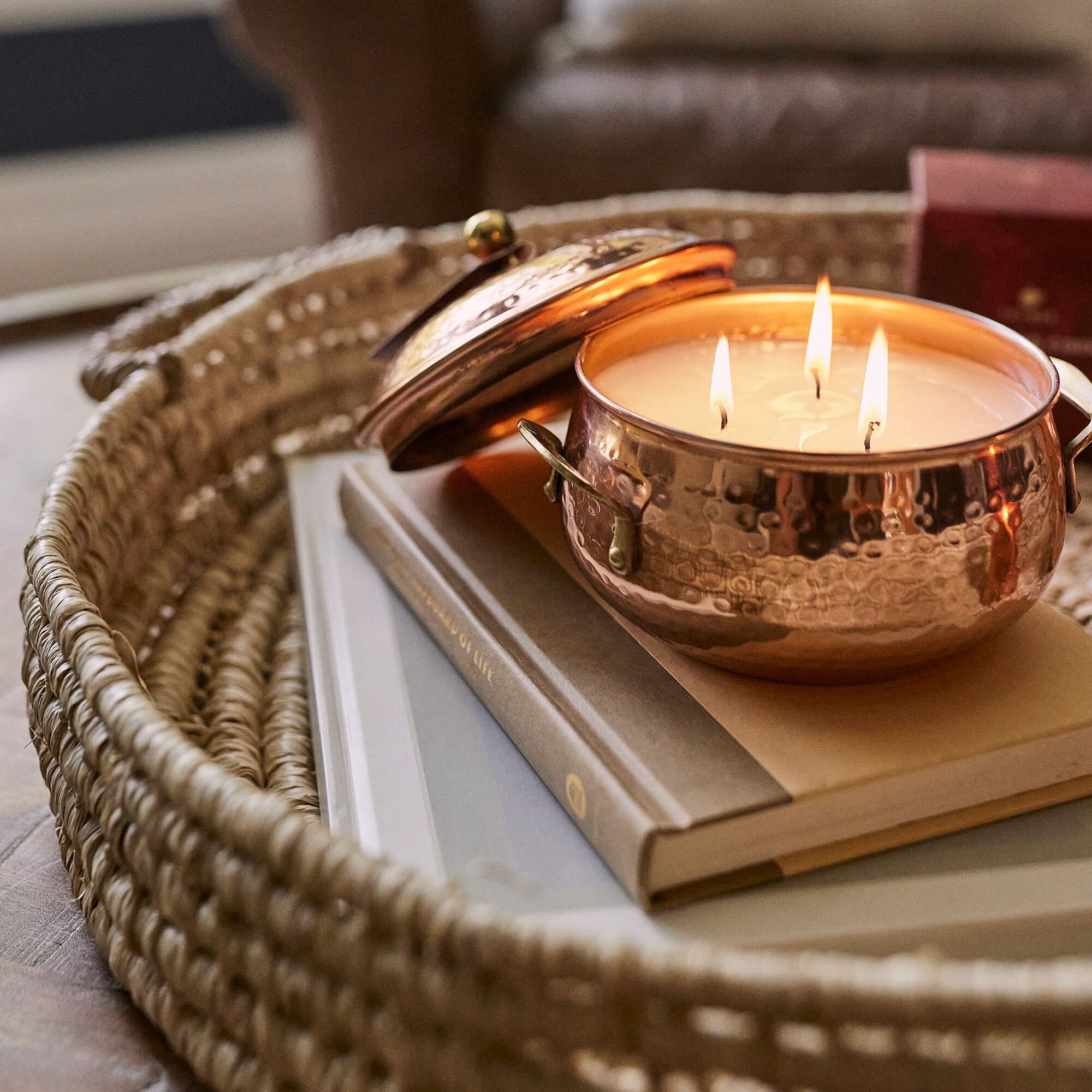 Simmered Cider Copper Pot 3-Wick Candle - Image 2