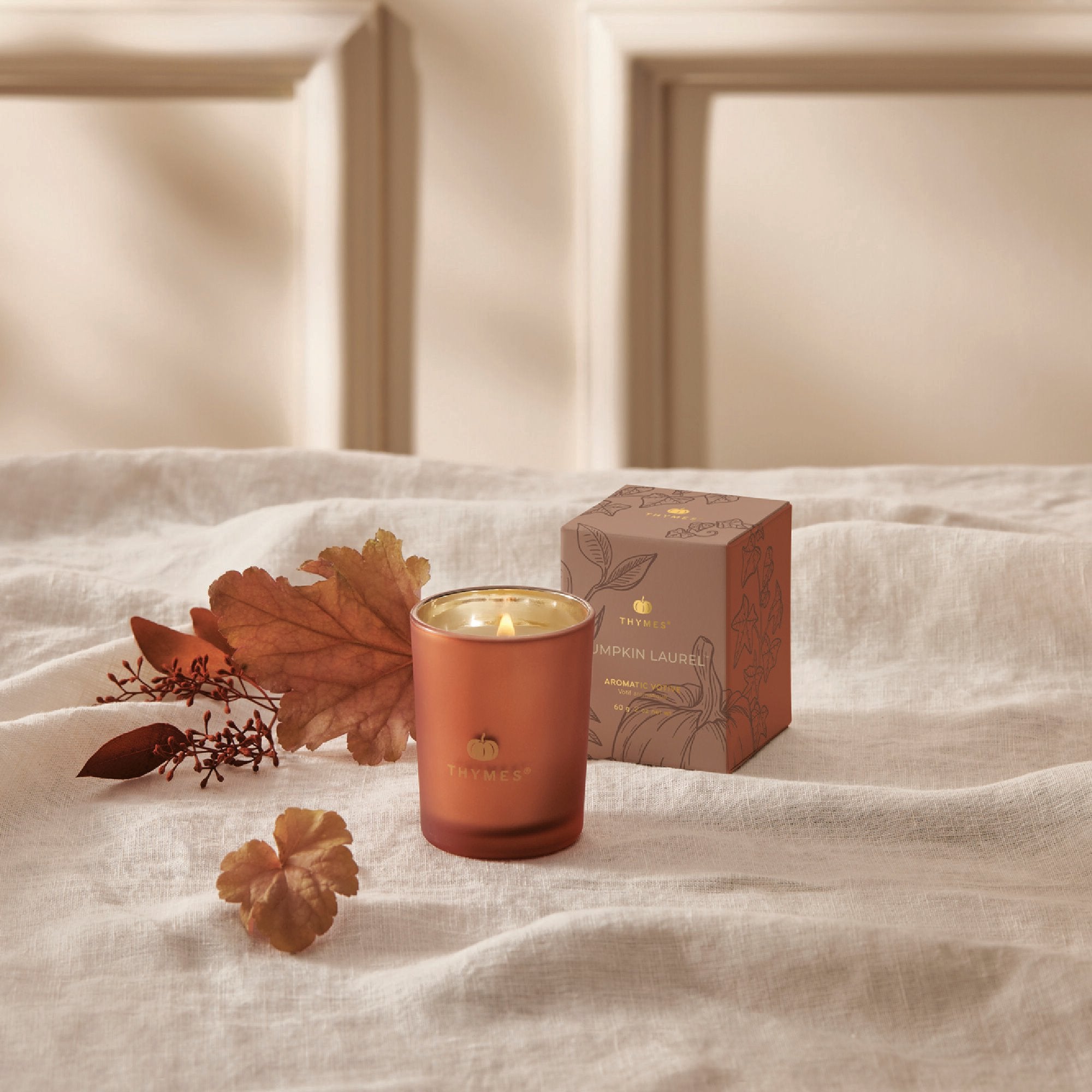 Pumpkin Laurel Votive Candle - Image 2