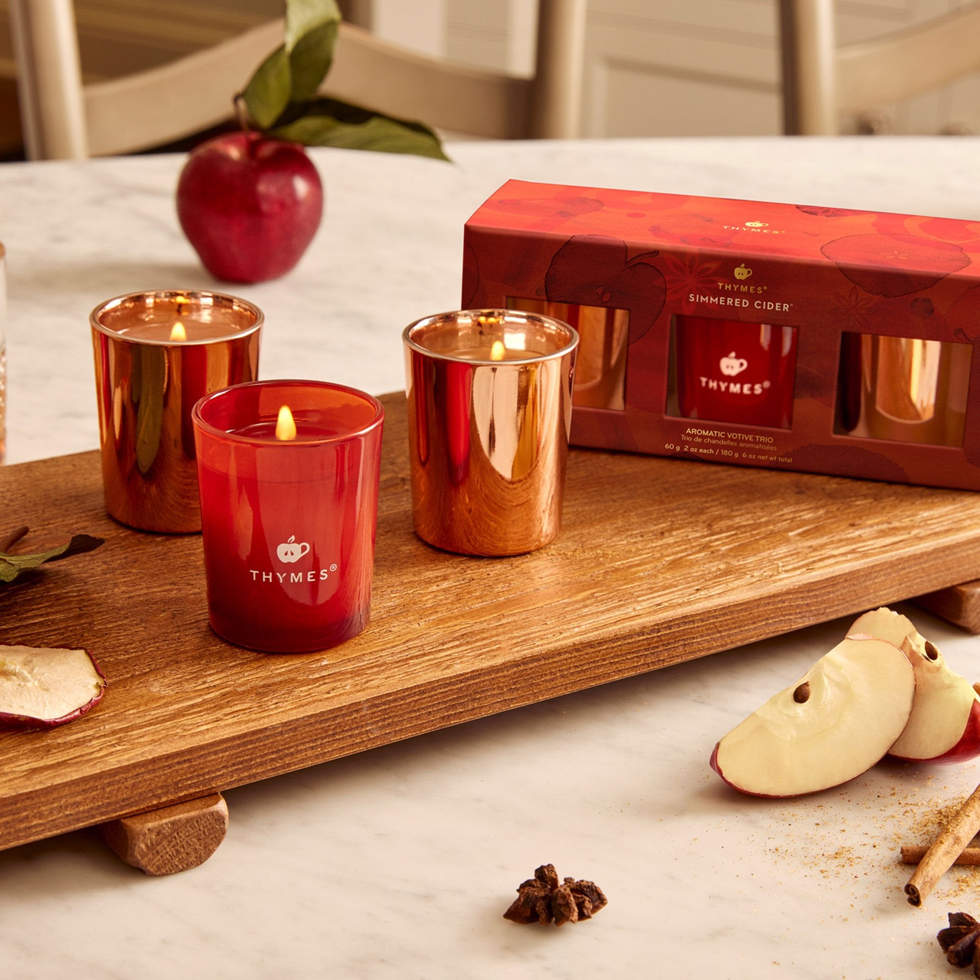 Simmered Cider Aromatic Votive Trio - Image 3